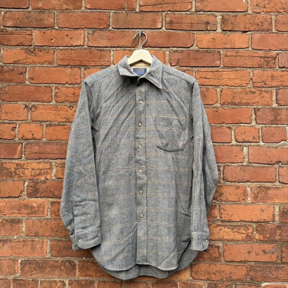 Vintage Pendleton 100% virgin wool button up shirt 70s USA S